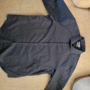 Calvin Klein Men's Black Long Sleeve Button Up Dress Shirt.